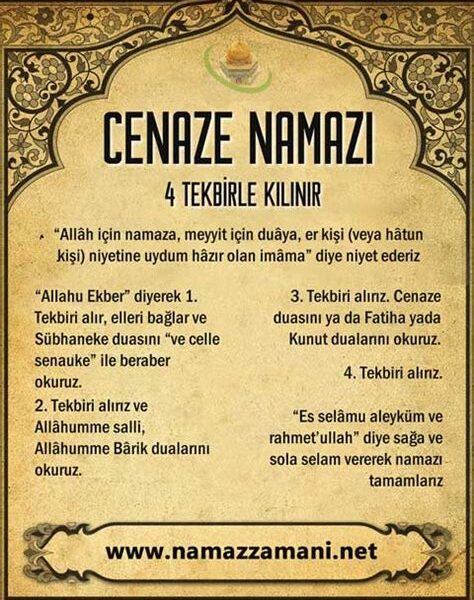 Cenaze namazı nasıl kılınır