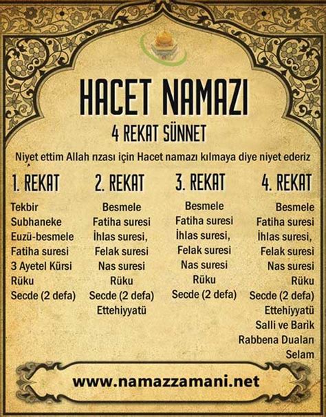 Hacet namazı nasıl kılınır