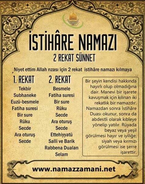 İstihare namazı nasıl kılınır